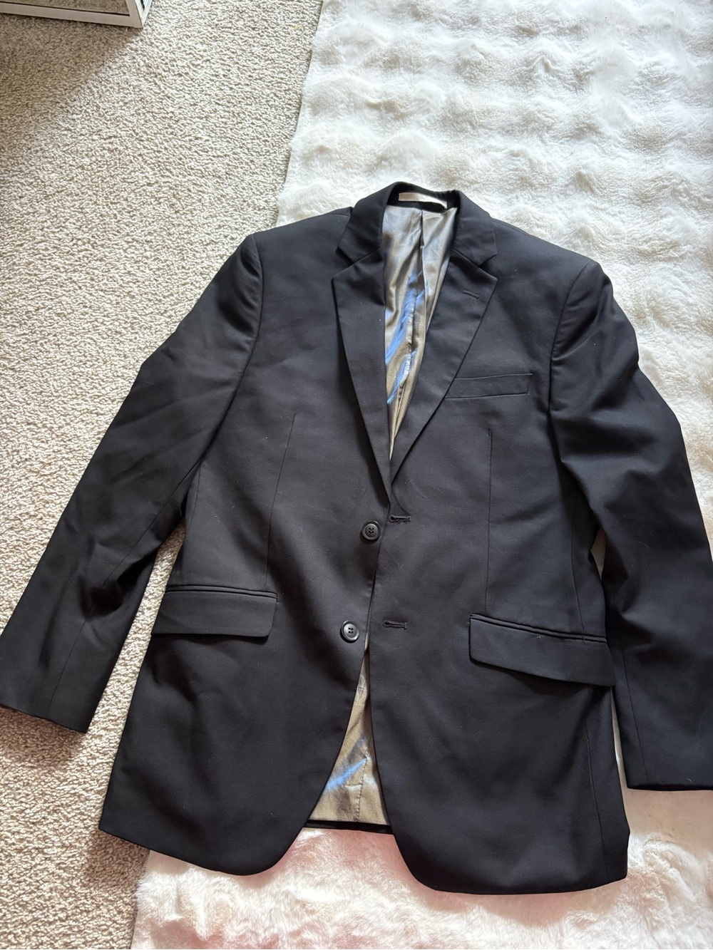Classic Men's Black Two-Button Blazer